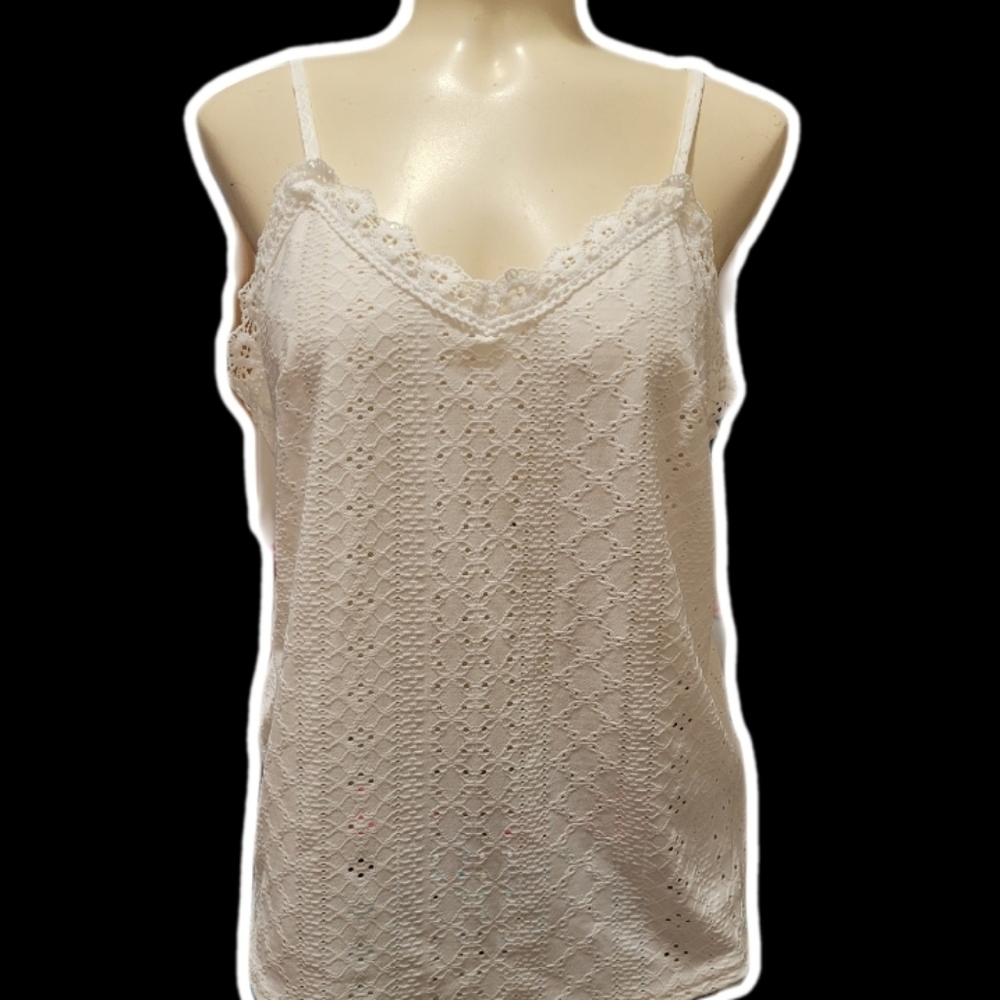 coquette white lace seethrough camisole ⋆˙⟡